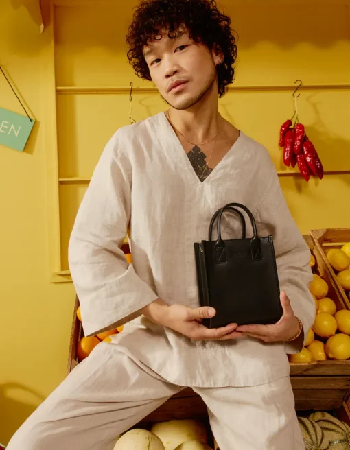Jackie Classic Leather Mini Bag Black<O My Bag Fashion