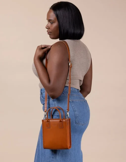 Jackie Classic Leather Mini Bag Cognac Brown<O My Bag Sale