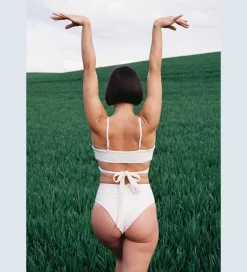 Jacquard Lin + Skyline High Bikini Set Cream<Anekdot Store