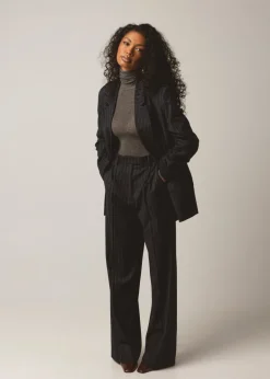 Jagger Double-Breasted Blazer Navy Blue Pinstripe<GUAJA. Best Sale