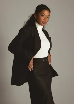 Jagger Double-Breasted Blazer Black<GUAJA. Best Sale