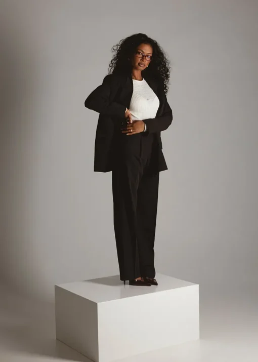 Jagger Double-Breasted Blazer Black<GUAJA. Best Sale