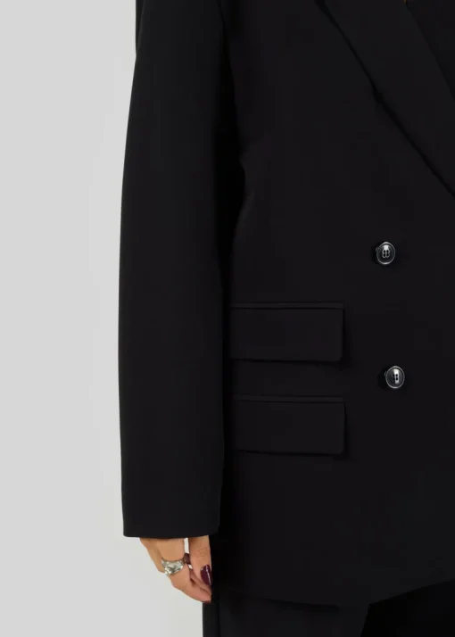 Jagger Double-Breasted Blazer Black<GUAJA. Best Sale