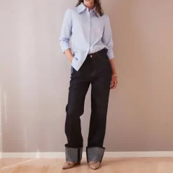 Jazz Loose Fit Jeans With Cuff Blue<Studio Heijne Shop