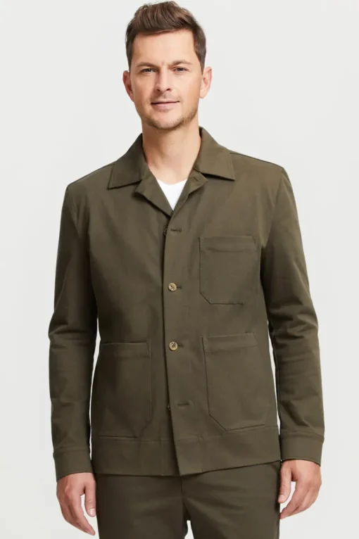 Jesse Organic Cotton Overshirt Green<FRENN Clearance