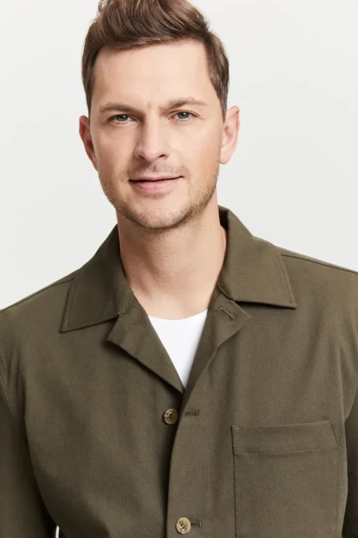 Jesse Organic Cotton Overshirt Green<FRENN Clearance