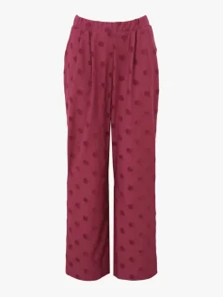 Jill Trousers Wine Red Big Dot<Aarrelabel Hot