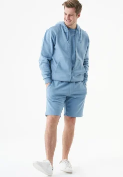 Junda Unisex Soft Touch Organic Cotton Sweat Jacket Steel Blue<ORGANICATION Shop