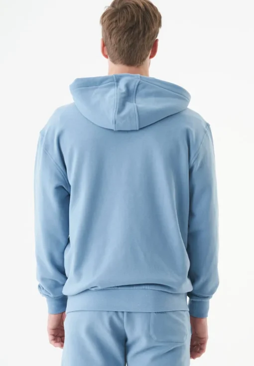 Junda Unisex Soft Touch Organic Cotton Sweat Jacket Steel Blue<ORGANICATION Shop