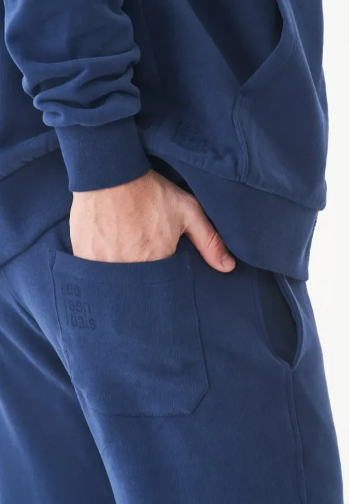 Junda Unisex Soft Touch Organic Cotton Sweat Jacket Navy<ORGANICATION Clearance