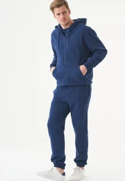 Junda Unisex Soft Touch Organic Cotton Sweat Jacket Navy<ORGANICATION Clearance