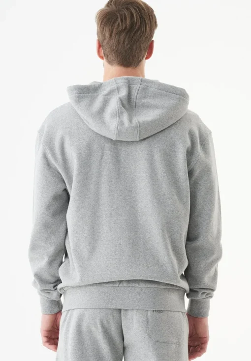 Junda Unisex Soft Touch Organic Cotton Sweat Jacket Grey Melange<ORGANICATION Shop