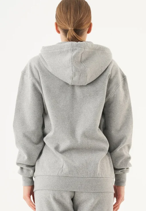 Junda Unisex Soft Touch Organic Cotton Sweat Jacket Grey Melange<ORGANICATION Shop