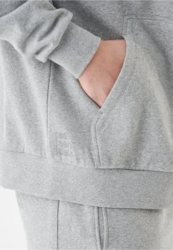 Junda Unisex Soft Touch Organic Cotton Sweat Jacket Grey Melange<ORGANICATION Shop