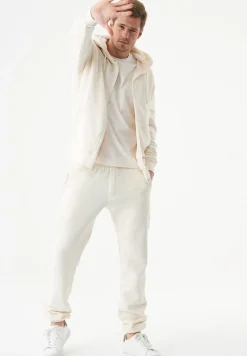 Junda Unisex Soft Touch Organic Cotton Sweat Jacket Off White<ORGANICATION Shop