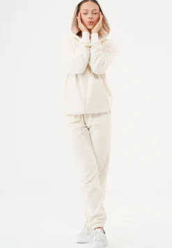 Junda Unisex Soft Touch Organic Cotton Sweat Jacket Off White<ORGANICATION Shop
