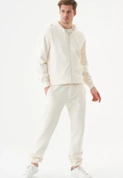 Junda Unisex Soft Touch Organic Cotton Sweat Jacket Off White<ORGANICATION Shop