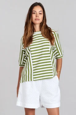 Juniper T-Shirt Striped Green<KOMODO Discount