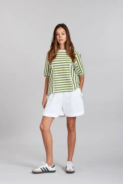 Juniper T-Shirt Striped Green<KOMODO Discount
