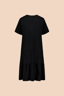 Ruffle T-Shirt Dress Black<KAIKO New