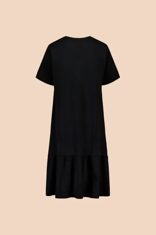 Ruffle T-Shirt Dress Black<KAIKO New