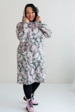 Kajo Hupullinen Collegemekko Pastelli Vihreä/Lila<Melli EcoDesign Best Sale
