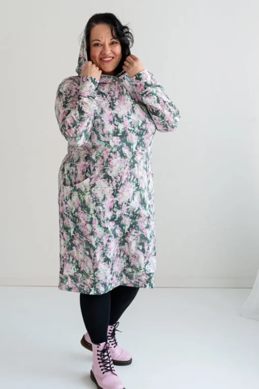 Kajo Hupullinen Collegemekko Pastelli Vihreä/Lila<Melli EcoDesign Best Sale