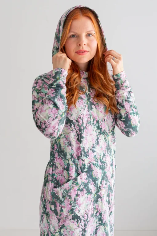 Kajo Hupullinen Collegemekko Pastelli Vihreä/Lila<Melli EcoDesign Best Sale