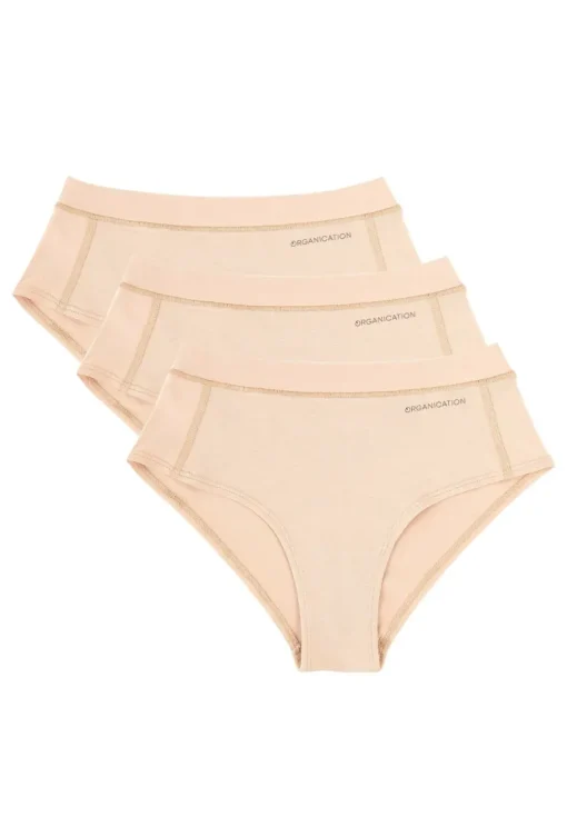 Karen Hipster Underpants 3-Pack Beige<ORGANICATION Outlet