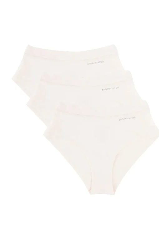 Karen Hipster Underpants 3-Pack Off White<ORGANICATION Outlet