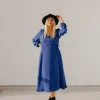 Karla Wrap Dress Blue<Viljava Clearance