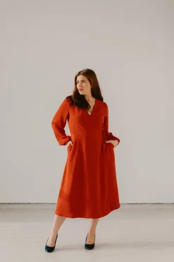 Karla Wrap Dress Red<Viljava Sale
