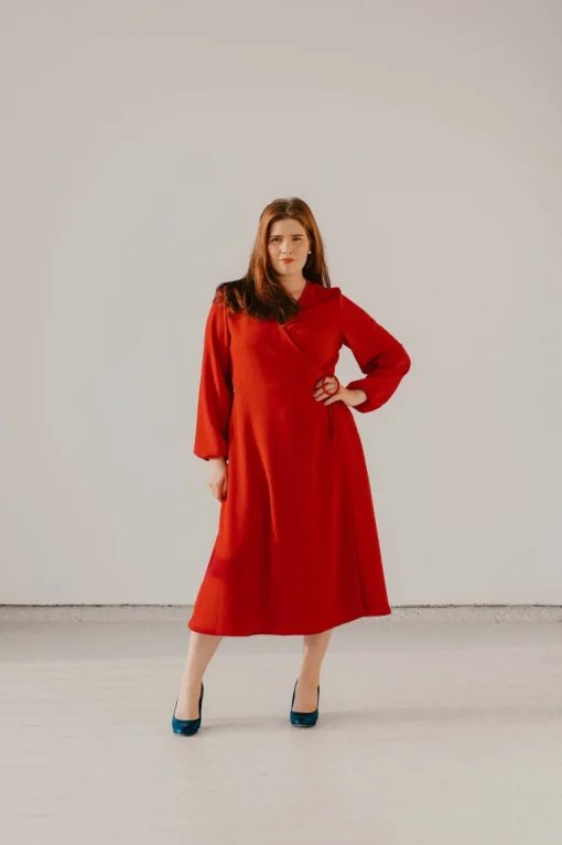 Karla Wrap Dress Red<Viljava Sale