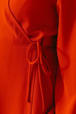 Karla Wrap Dress Red<Viljava Sale