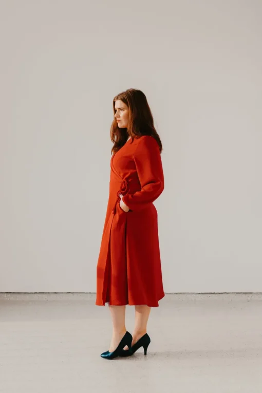 Karla Wrap Dress Red<Viljava Sale