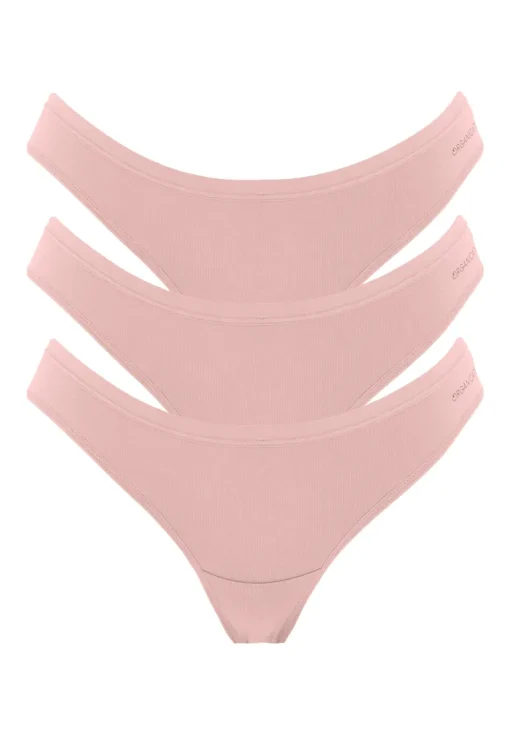 Kavinn Tanga Underpants 3-Pack Dusty Pink<ORGANICATION New