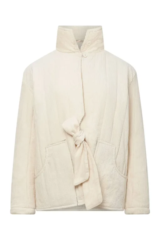 Keneila Organic Cotton Corduroy Coat Winter White<KOMODO Best