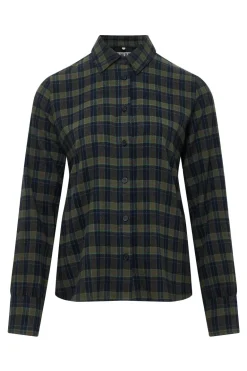 Kenji Organic Cotton Flannel Shirt Navy Check<KOMODO Sale
