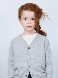 Kids' Cashmere Cardigan Grey<bobbin u0026 tricot Clearance