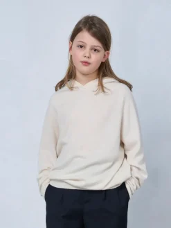 Kids' Cashmere Hoodie Ivory<bobbin u0026 tricot Best Sale