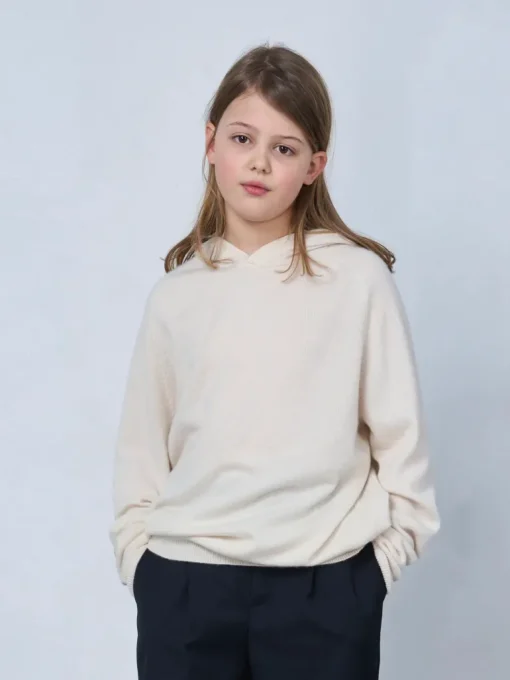 Kids' Cashmere Hoodie Ivory<bobbin u0026 tricot Best Sale