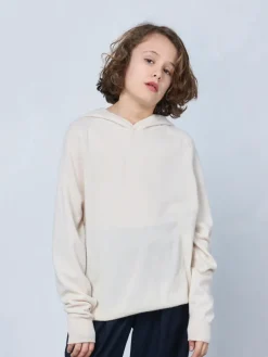 Kids' Cashmere Hoodie Ivory<bobbin u0026 tricot Best Sale
