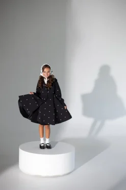 Kids' Coat Black Polka Dots<RainSisters Fashion