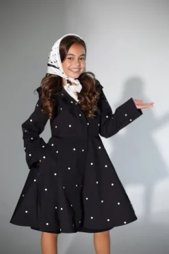 Kids' Coat Black Polka Dots<RainSisters Fashion
