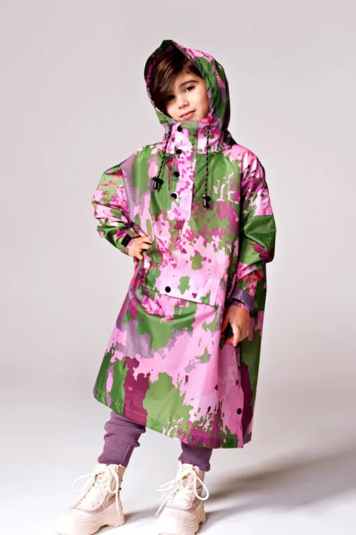 Kids' Digi Spring Camo Rain Poncho<Rainkiss Cheap