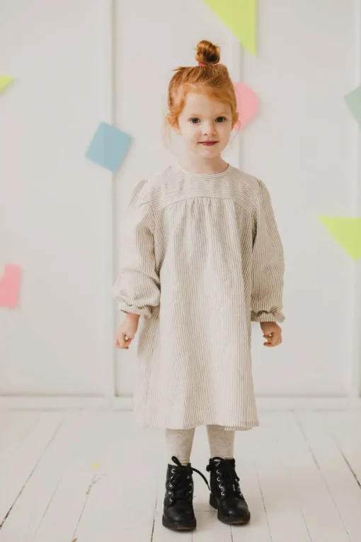Kids' 沤emyna Linen Dress<Laume linen Best