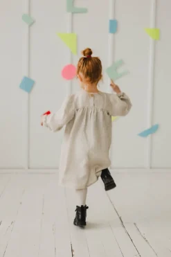 Kids' 沤emyna Linen Dress<Laume linen Best