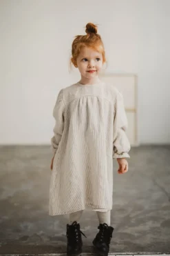 Kids' 沤emyna Linen Dress<Laume linen Best