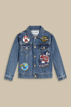 Kids' Koi Jacket Bio Stretch Blue Badge Allover<Kings Of Indigo Hot