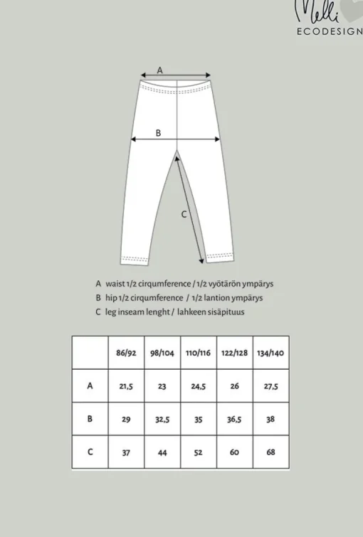 Kids' Merino Leggings Menthol Blue<Melli EcoDesign Hot